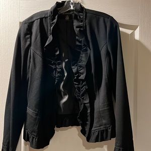 INC black ruffle blazer